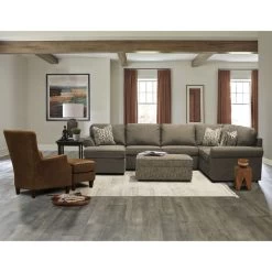 Burke Smoke 3 Piece Left Chaise Sectional