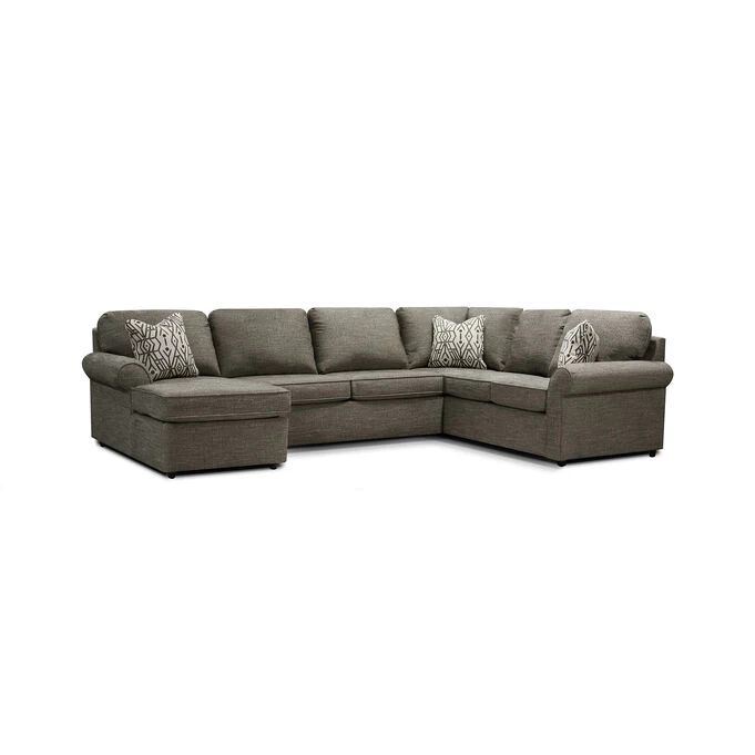 Burke Smoke 4 Piece Left Chaise Corner Wedge Sectional 5 Burke Smoke 4 Piece Left Chaise Corner Wedge Sectional - Image 3