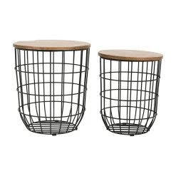 Rondo Black Nesting End Table