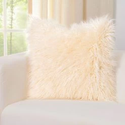 Llama Cream 16 Inch Feather Pillow -furniture QK1081995 SISO LF2 RM