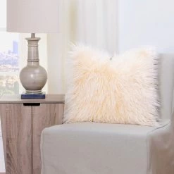 Llama Cream 16 Inch Feather Pillow -furniture QK1081995 SISO LF4 RM