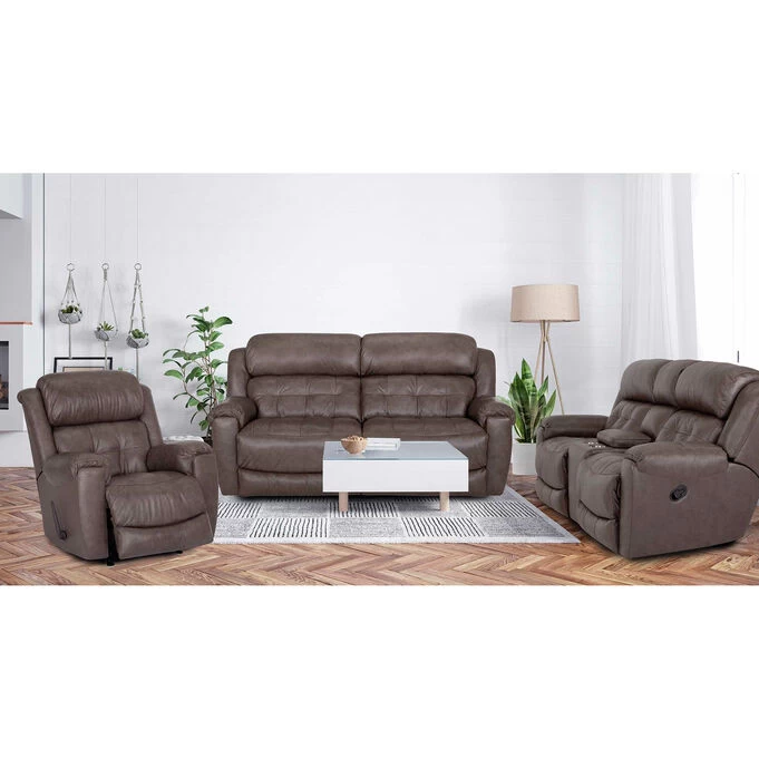 Talon Gray Leather Reclining Sofa 4 Talon Gray Leather Reclining Sofa - Image 2