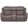 Talon Gray Leather Power Reclining Console Loveseat -furniture QK1082630 FKLN PRI OL