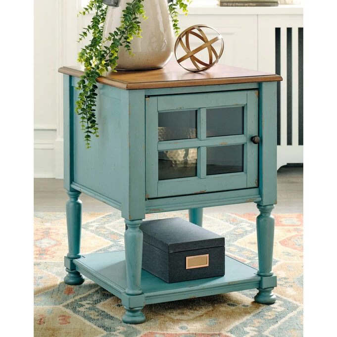 Mirimyn Teal Accent Cabinet 8 Mirimyn Teal Accent Cabinet - Image 6