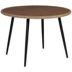 Amaris Brown Round Dining Table