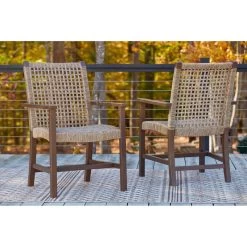 Germalia Brown Outdoor Dining Chair -furniture QK1083295 ASHL LF1 RM