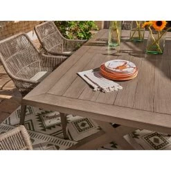 Beach Front Beige Rectangular Dining Table -furniture QK1083314 ASHL IS1 OL