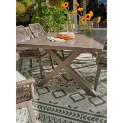 Beach Front Beige Rectangular Dining Table -furniture QK1083314 ASHL LF1 RM