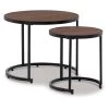 Ayla Brown Set Of 2 Outdoor Nesting End Tables