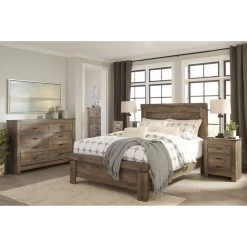 Trinell Rustic Plank Dresser -furniture QK1084646 ASHL LF2 RM