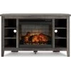 Arlenbry Gray Infrared Electric Fireplace Corner Console