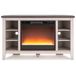 Dorrinson Antique White 48 Inch Electric Fireplace Console