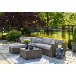 Petal Road Gray 4 Piece Sectional -furniture QK1085370 ASHL LF1 RM