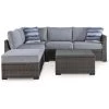 Petal Road Gray 4 Piece Sectional -furniture QK1085370 ASHL PRI OL