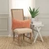 Velvet Mod Stripe Coral Down Filled Lumbar Pillow -furniture QK1085706 HOMT LF1 RM