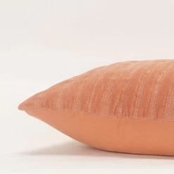 Velvet Mod Stripe Coral Down Filled Lumbar Pillow -furniture QK1085706 HOMT SW3 SW