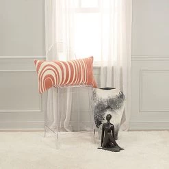 Carnaby Coral Down Filled Lumbar Pillow