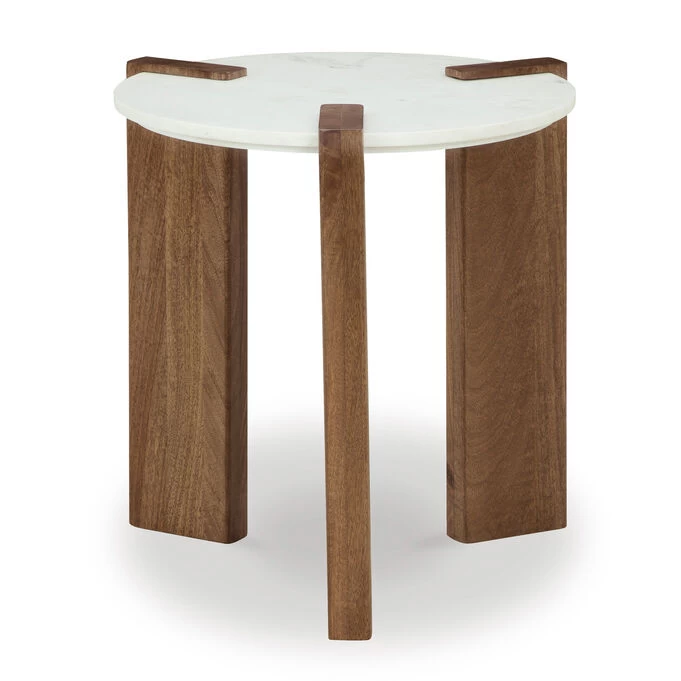 Isanti White Round End Table 3 Isanti White Round End Table