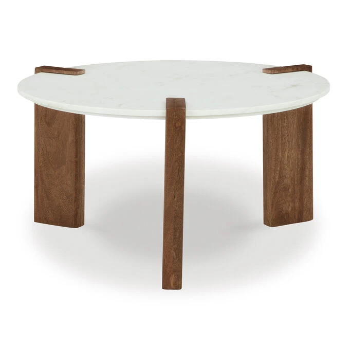 Isanti White Round Coffee Table 3 Isanti White Round Coffee Table