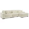 Lindyn Ivory 3 Pc Right Chaise Sectional -furniture QK1088046 ASHL AFR OL