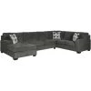 Ballinasloe Smoke 3 Piece Left Chaise Sectional