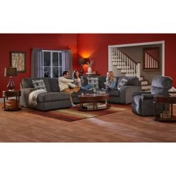 Ballinasloe Smoke 3 Piece Left Chaise Sectional -furniture QK743138 ASHL SH MOD RM