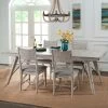 Modern Rustic Weathered White 5 Piece Dining Set -furniture QK987981 INTC LF2 RM