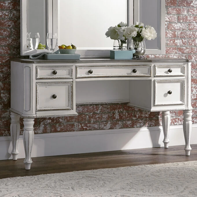 Magnolia Manor Antique White Vanity Desk 4 Magnolia Manor Antique White Vanity Desk - Image 2